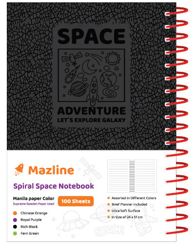 دفتر 100 برگ اسپیس سیمی ترمو وزیری - طرح 1