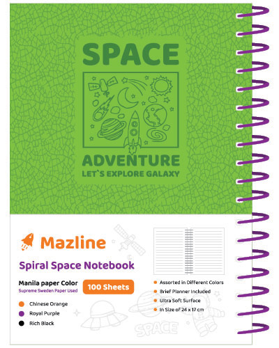 دفتر 100 برگ اسپیس سیمی ترمو وزیری