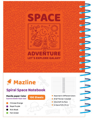 دفتر 100 برگ اسپیس سیمی ترمو وزیری - طرح 4