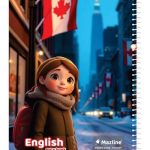 دفتر 40 برگ دو خط (زبان) سیمی جلد نرم وزیری - طرح 1