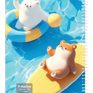 دفتر 40 برگ سیمی جلد نرم وزیری-طرح 1