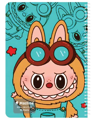 دفتر 60 برگ سیمی مجلد وزیری - طرح 1