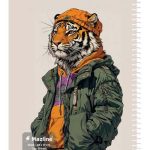 دفتر 100 برگ سیمی مجلد وزیری - طرح 1