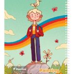 دفتر 40 برگ نقاشی سیمی جلد نرم وزیری - طرح 2