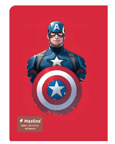 دفتر 40 برگ ته چسب وزیری - طرح 2