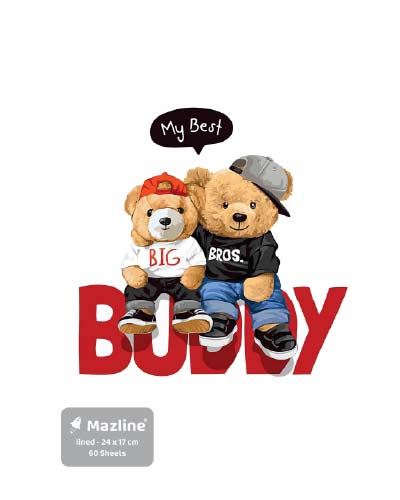 دفتر 60 برگ ته چسب وزیری - طرح 2