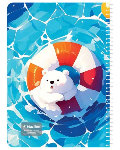 دفتر 40 برگ سیمی جلد نرم وزیری-طرح 2