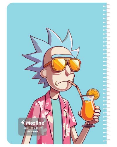 دفتر 60 برگ سیمی جلد نرم وزیری-طرح 3