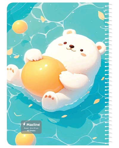 دفتر 40 برگ سیمی جلد نرم وزیری-طرح 3