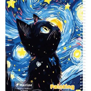 دفتر 40 برگ نقاشی سیمی جلد نرم وزیری - طرح 4