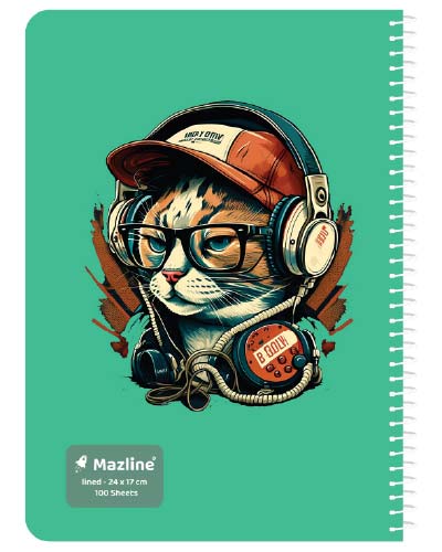 دفتر 100 برگ سیمی مجلد وزیری - طرح 4