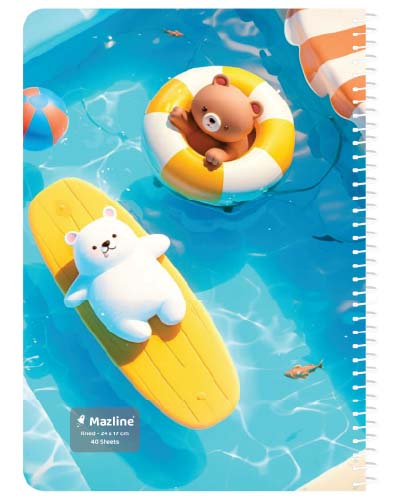 دفتر 40 برگ سیمی جلد نرم وزیری-طرح 4