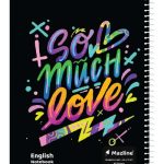 دفتر 60 برگ دو خط (زبان) سیمی جلد نرم وزیری - طرح 5