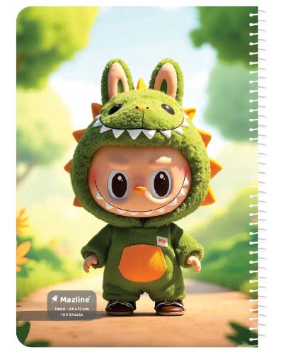 دفتر 100 برگ سیمی جلد نرم وزیری-طرح 5