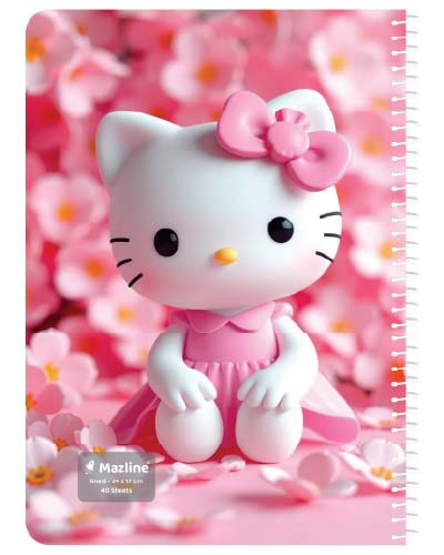 دفتر 40 برگ سیمی جلد نرم وزیری-طرح 5