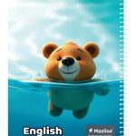 دفتر 40 برگ دو خط (زبان) سیمی جلد نرم وزیری - طرح 6