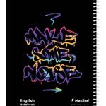 دفتر 60 برگ دو خط (زبان) سیمی جلد نرم وزیری - طرح 6