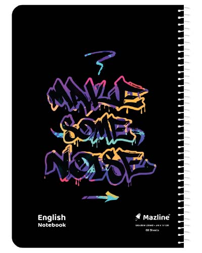 دفتر 60 برگ دو خط (زبان) سیمی جلد نرم وزیری - طرح 6