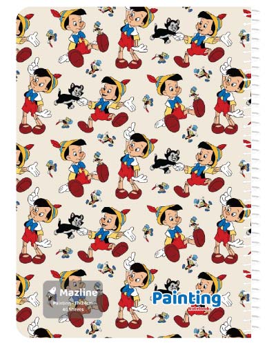 دفتر 40 برگ نقاشی سیمی جلد نرم وزیری - طرح 6