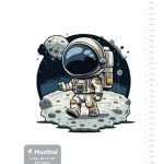 دفتر 80 برگ سیمی مجلد وزیری - طرح 6