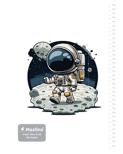 دفتر 80 برگ سیمی مجلد وزیری - طرح 6