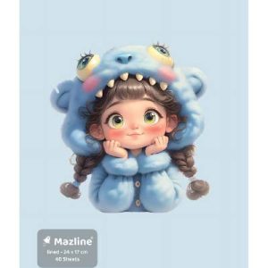 دفتر 40 برگ ته چسب وزیری - طرح 6