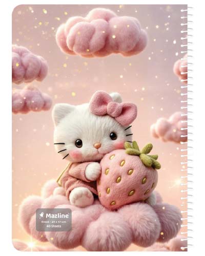 دفتر 40 برگ سیمی جلد نرم وزیری-طرح 6