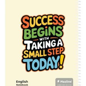 دفتر 60 برگ دو خط (زبان) سیمی جلد نرم وزیری - طرح 7