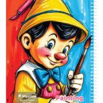 دفتر 40 برگ نقاشی سیمی جلد نرم وزیری - طرح 7