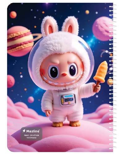 دفتر 100 برگ سیمی جلد نرم وزیری-طرح 7