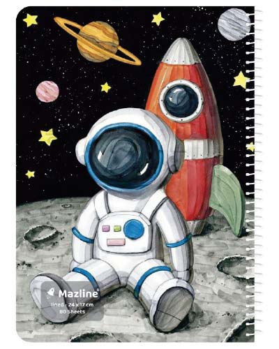 دفتر 80 برگ سیمی مجلد وزیری - طرح 7