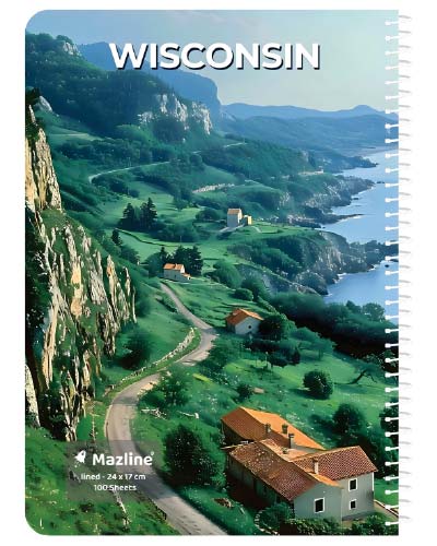 دفتر 100 برگ سیمی مجلد وزیری - طرح 7