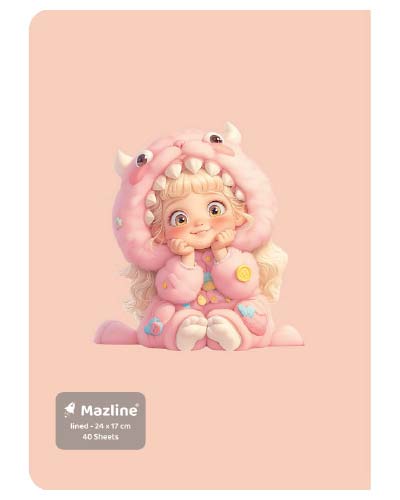 دفتر 40 برگ ته چسب وزیری - طرح 7