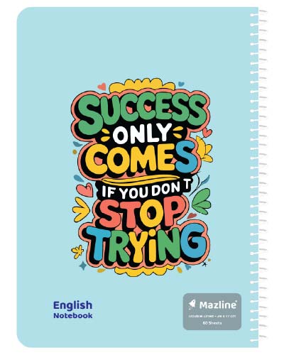 دفتر 60 برگ دو خط (زبان) سیمی جلد نرم وزیری - طرح 8