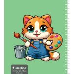 دفتر 60 برگ نقاشی سیمی جلد نرم وزیری - طرح 8