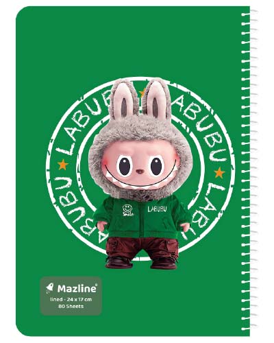 دفتر 80 برگ سیمی مجلد وزیری - طرح 8