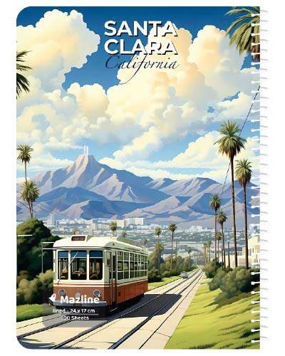 دفتر 100 برگ سیمی مجلد وزیری - طرح 8