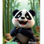 دفتر 40 برگ دو خط (زبان) سیمی جلد نرم وزیری - طرح 9