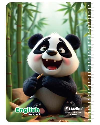 دفتر 40 برگ دو خط (زبان) سیمی جلد نرم وزیری - طرح 9