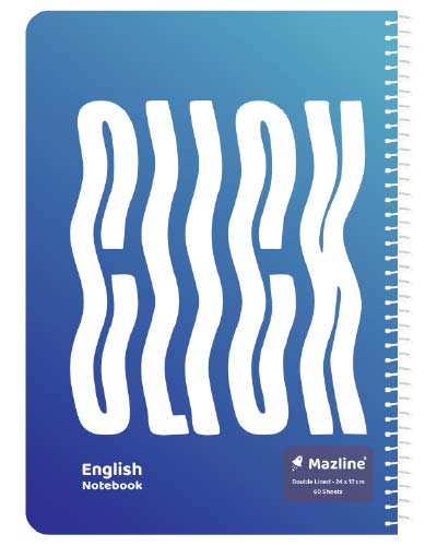 دفتر 60 برگ دو خط (زبان) سیمی جلد نرم وزیری - طرح 9