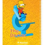 دفتر 100 برگ سیمی جلد نرم وزیری-طرح 9