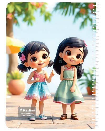 دفتر 40 برگ سیمی جلد نرم وزیری-طرح 9