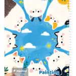 دفتر 40 برگ نقاشی سیمی جلد نرم وزیری - طرح 10