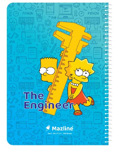 دفتر 100 برگ سیمی جلد نرم وزیری-طرح 10