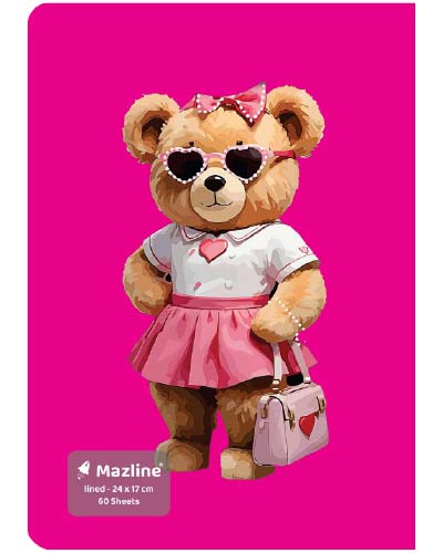 دفتر 60 برگ ته چسب وزیری - طرح 10