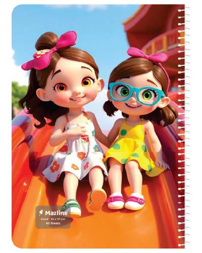 دفتر 40 برگ سیمی جلد نرم وزیری-طرح 10