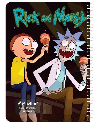 دفتر 60 برگ سیمی جلد نرم وزیری-طرح 11