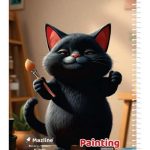 دفتر 40 برگ نقاشی سیمی جلد نرم وزیری - طرح 11