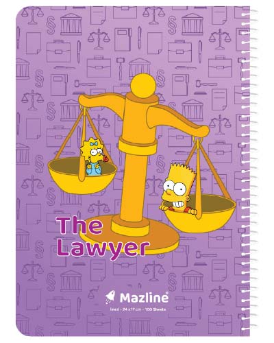 دفتر 100 برگ سیمی جلد نرم وزیری-طرح 11