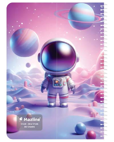 دفتر 80 برگ سیمی مجلد وزیری - طرح 11